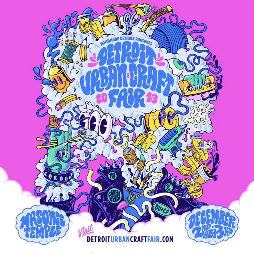 12/2/23 - 12/3/23 Detroit Urban Craft Fair at the Masonic Temple