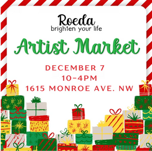 CANCELLED EVENT (12/7/2024) Holiday Artist Market at Roeda Art Studio Home & Gifts | Grand Rapids, MI