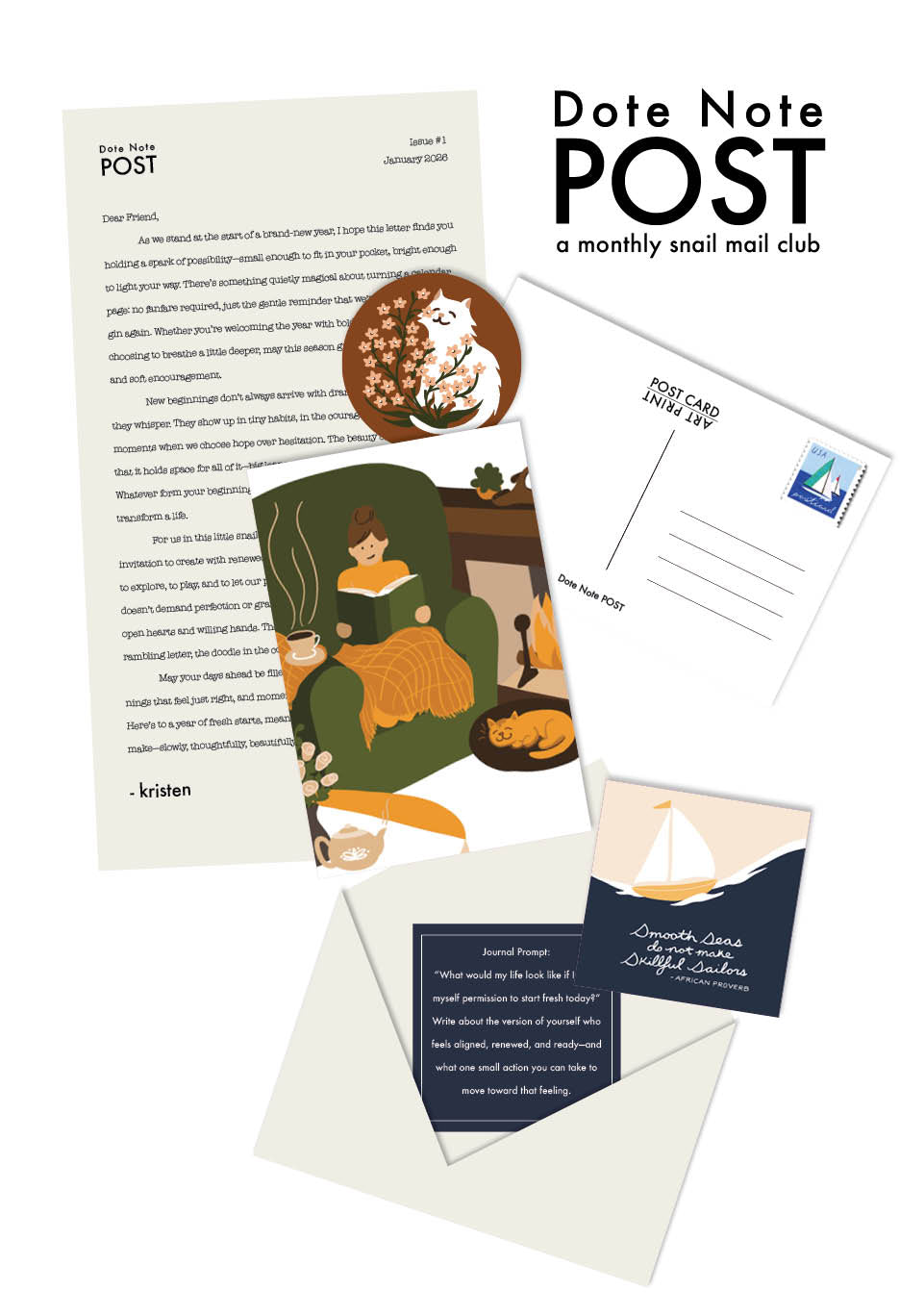 Dote Note Post - a monthly snail mail club