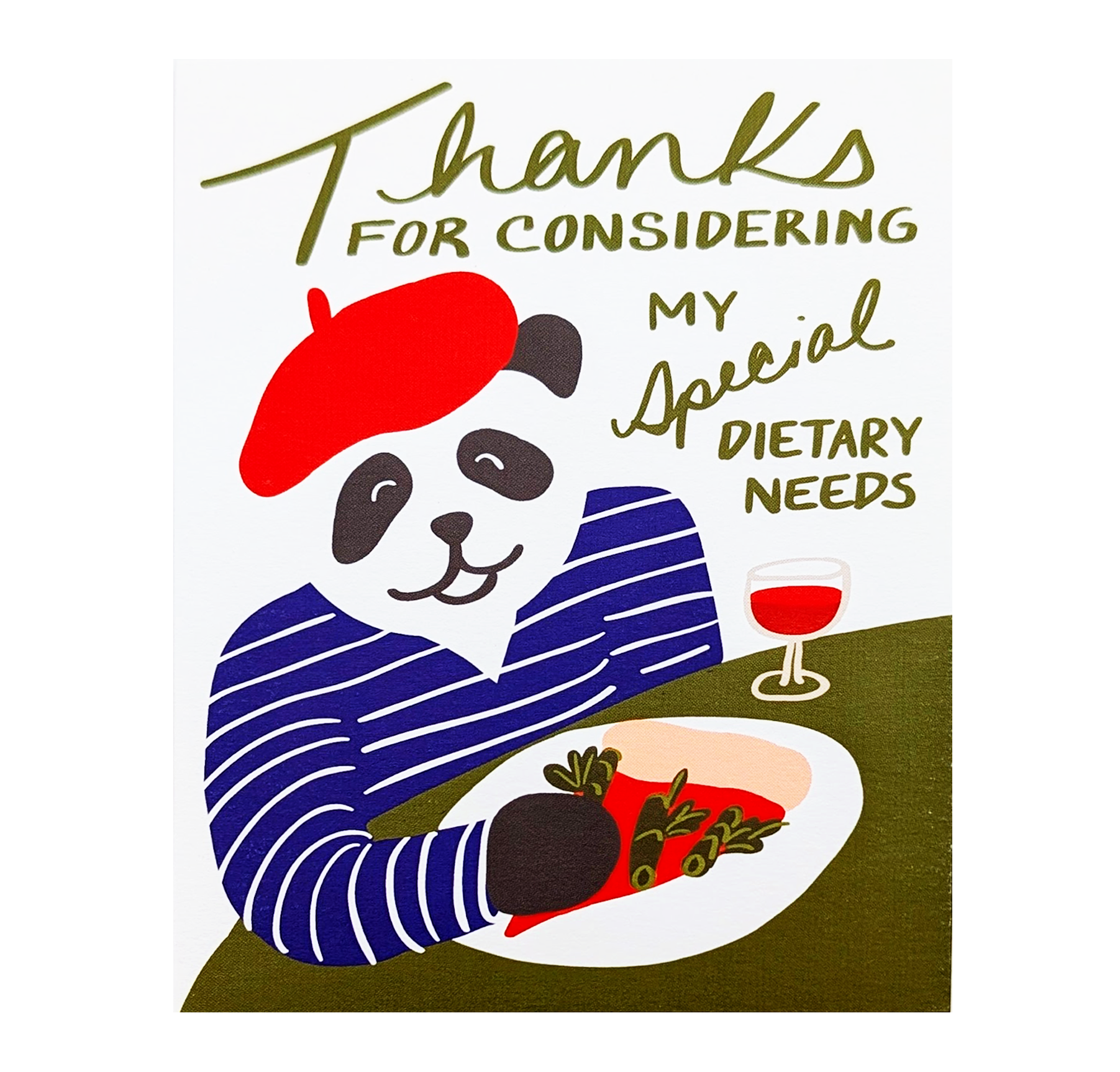 Thanks Special Diet • Thank You Card