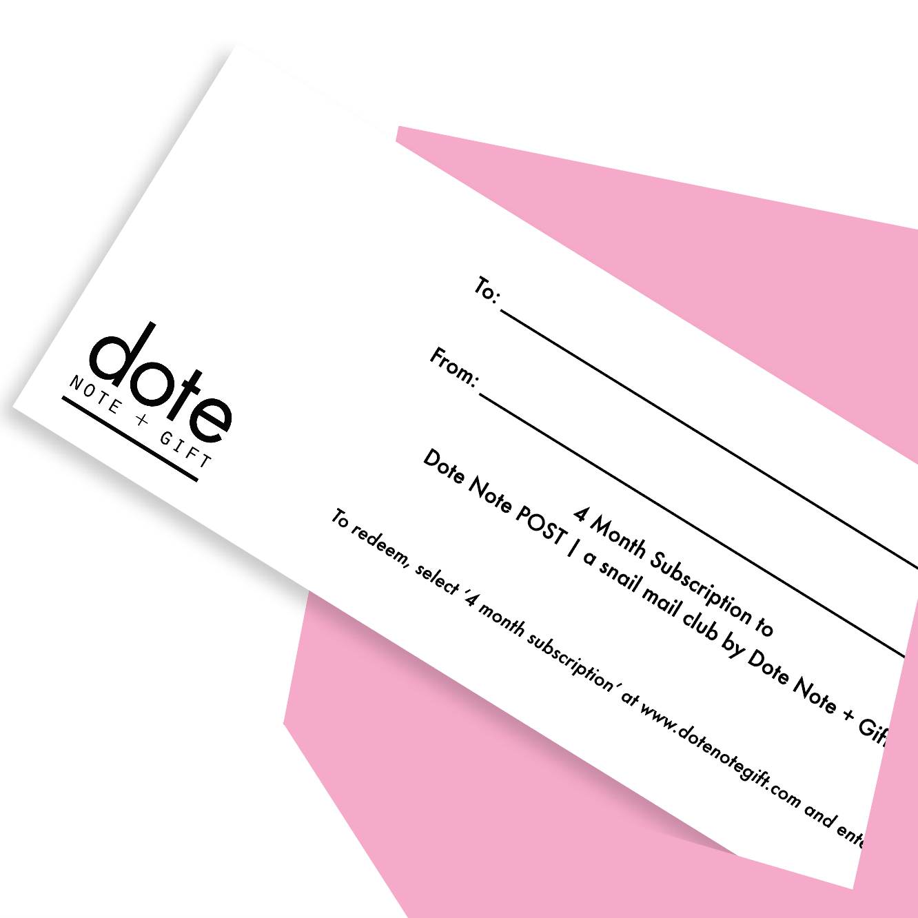 Dote Note Post | 4 Month Gift Subscription