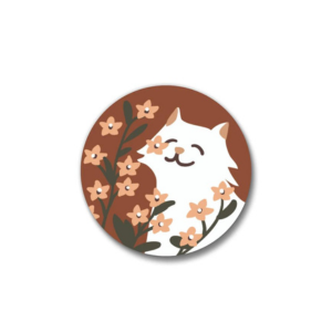 Flower Cat • Button