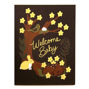 Woodland Baby • Baby Card