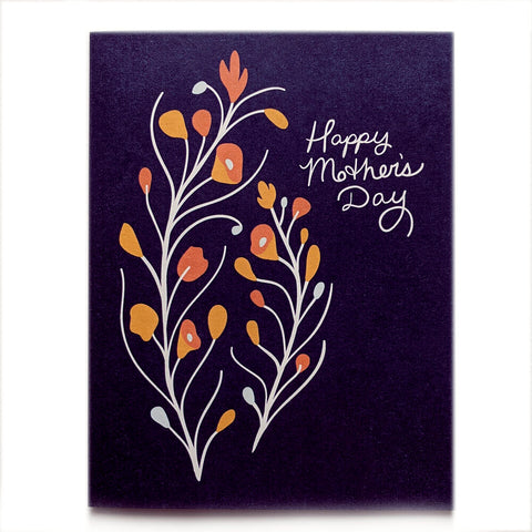 Indigo Floral • Mother's Day Card