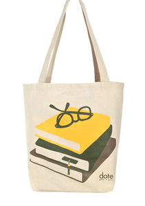 Book Stack Canvas Tote Bag