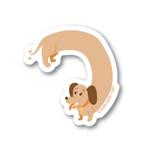 Follow You Weenie Dog • Vinyl Sticker
